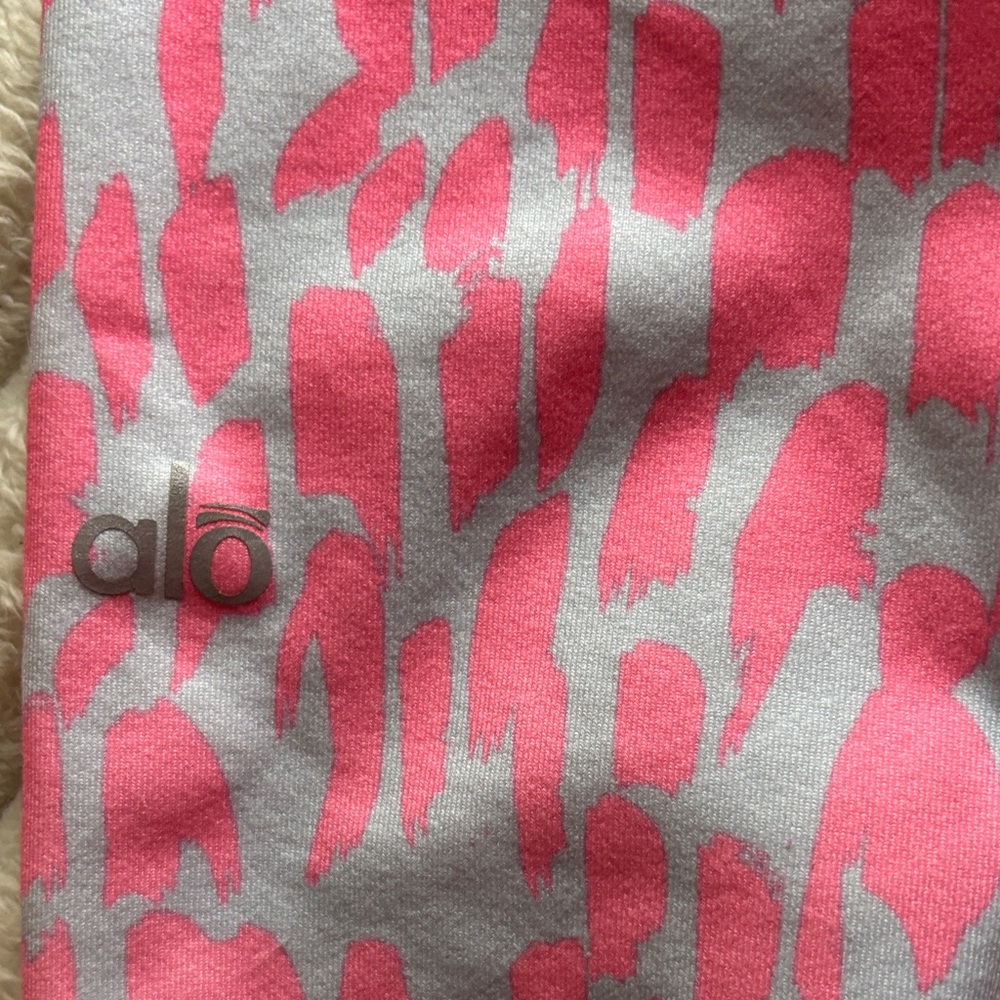 ALO Yoga Vibrant Pink and Gray Leggings